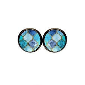 Blue Tile Earrings